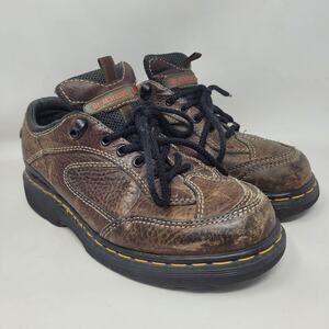 Vintage Dr Martens Shoes UK8 UK9 Brown Leather Lace Up PC04B AW004 England RARE